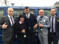 people in formal wear beside taxi in Scunthorpe