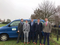 wedding party in front of taxi in Scunthorpe