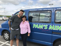 Pam with tall young guy in Scunthorpe